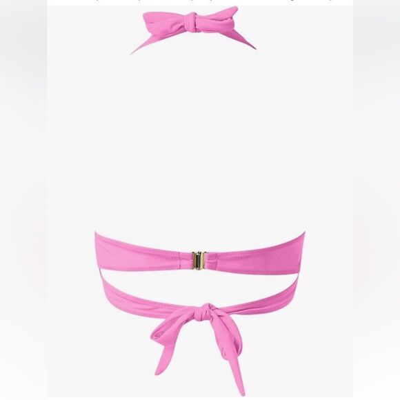 NWT Tempt Me Women’s Pink Halter Neck Bikini Swim Top, Size L - Picture 3 of 7